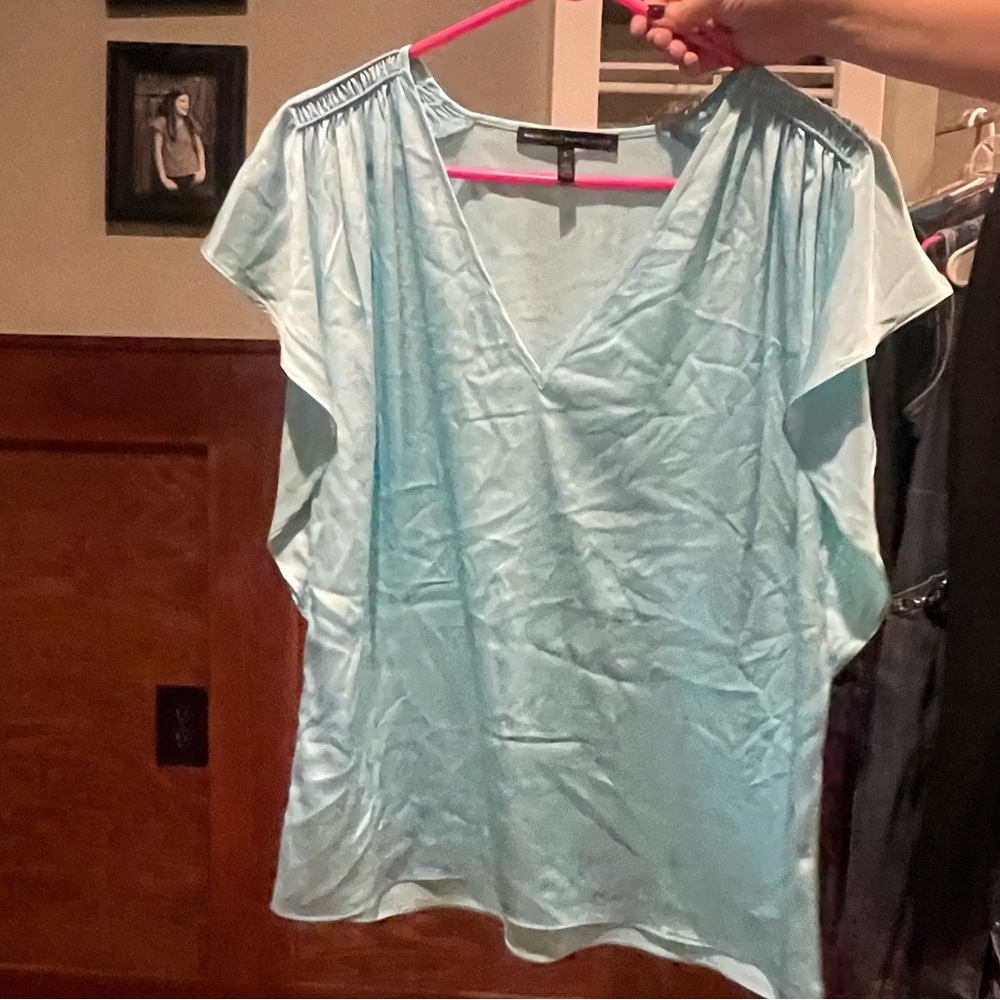 WHBM flutter sleeve blouse